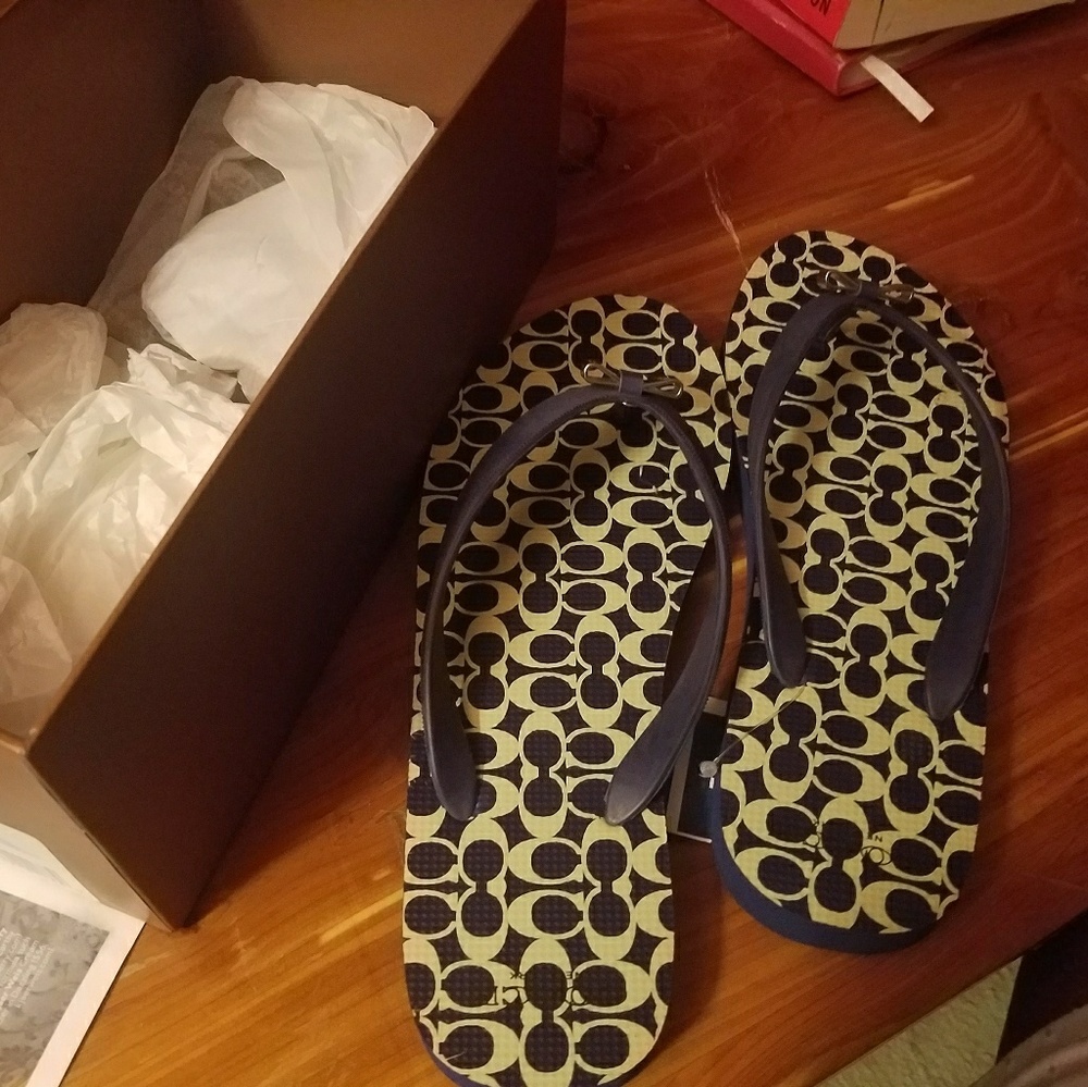 NEW in the box AUTHENTIC COACH SANDALS!